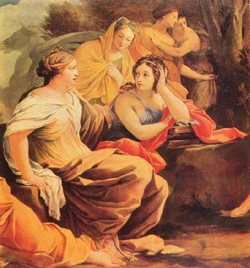 Simon Vouet Detail of Apollo and the Muses oil painting image